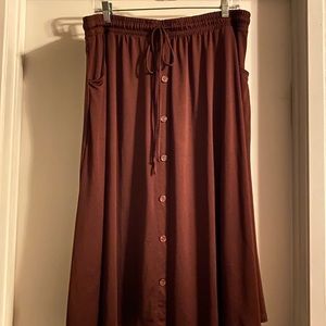 XL LuLaRoe Solid Brown Marsha Skirt